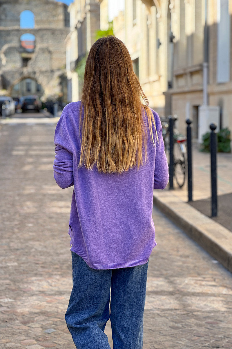 Lilas Soft Basic V-neck Sweater