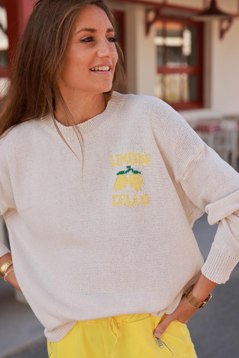 Beige Limoncello Knit Sweater