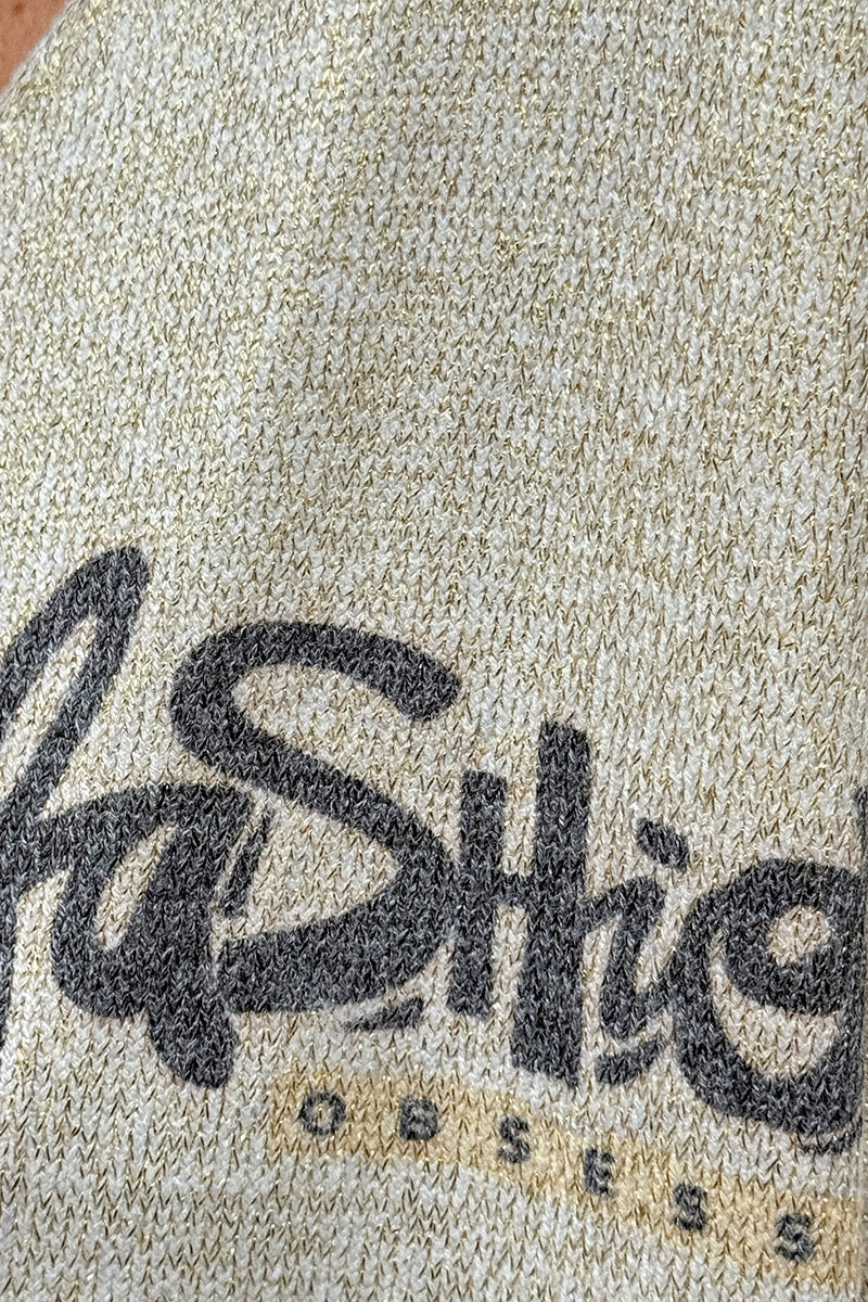 Beige Glitter Knit Tigress Jumper