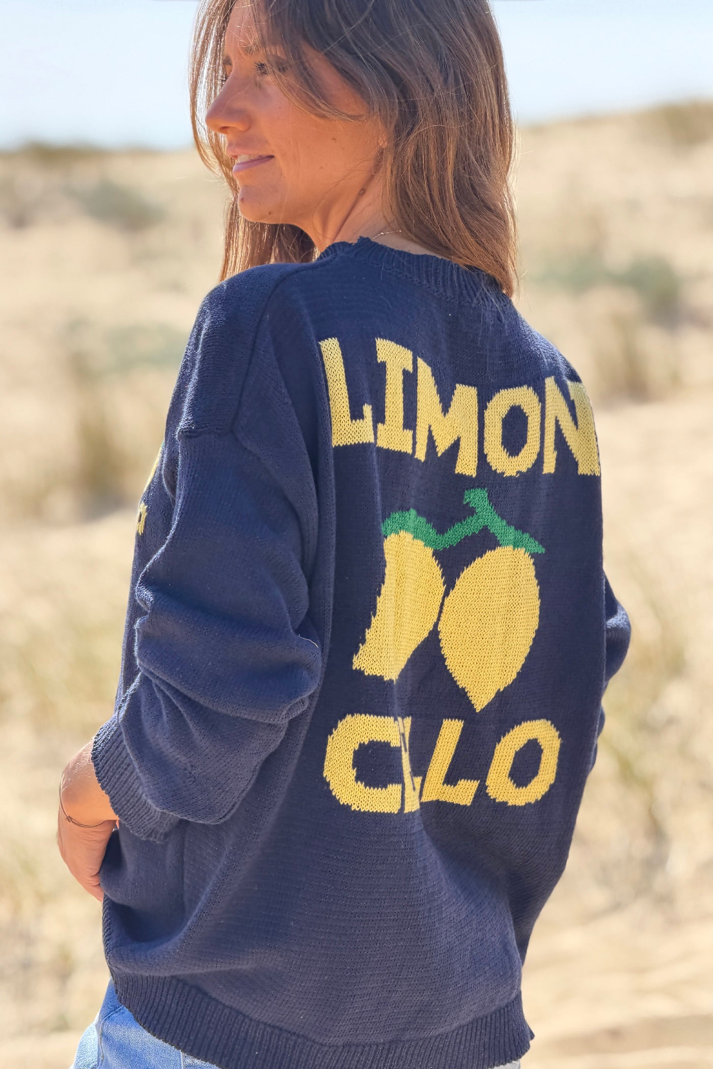 Navy blue Limoncello Knit Sweater