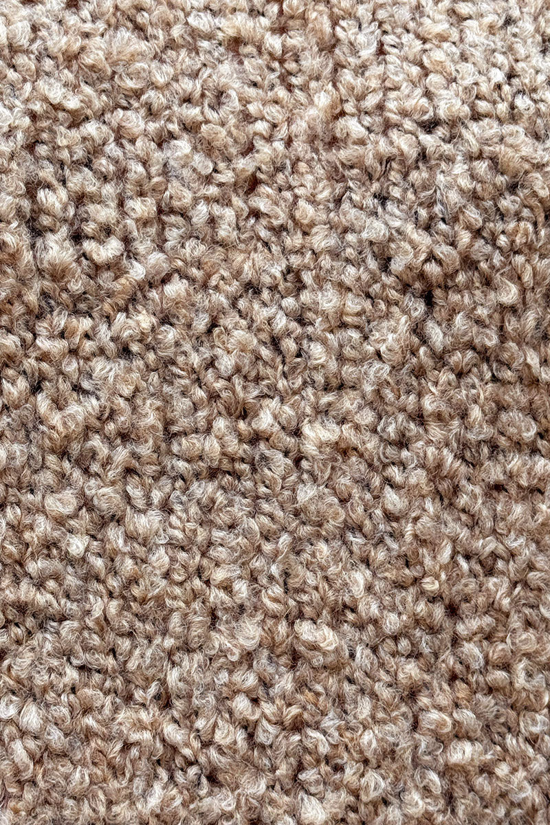 Taupe Fuzzy Knit Alpaca Sweater