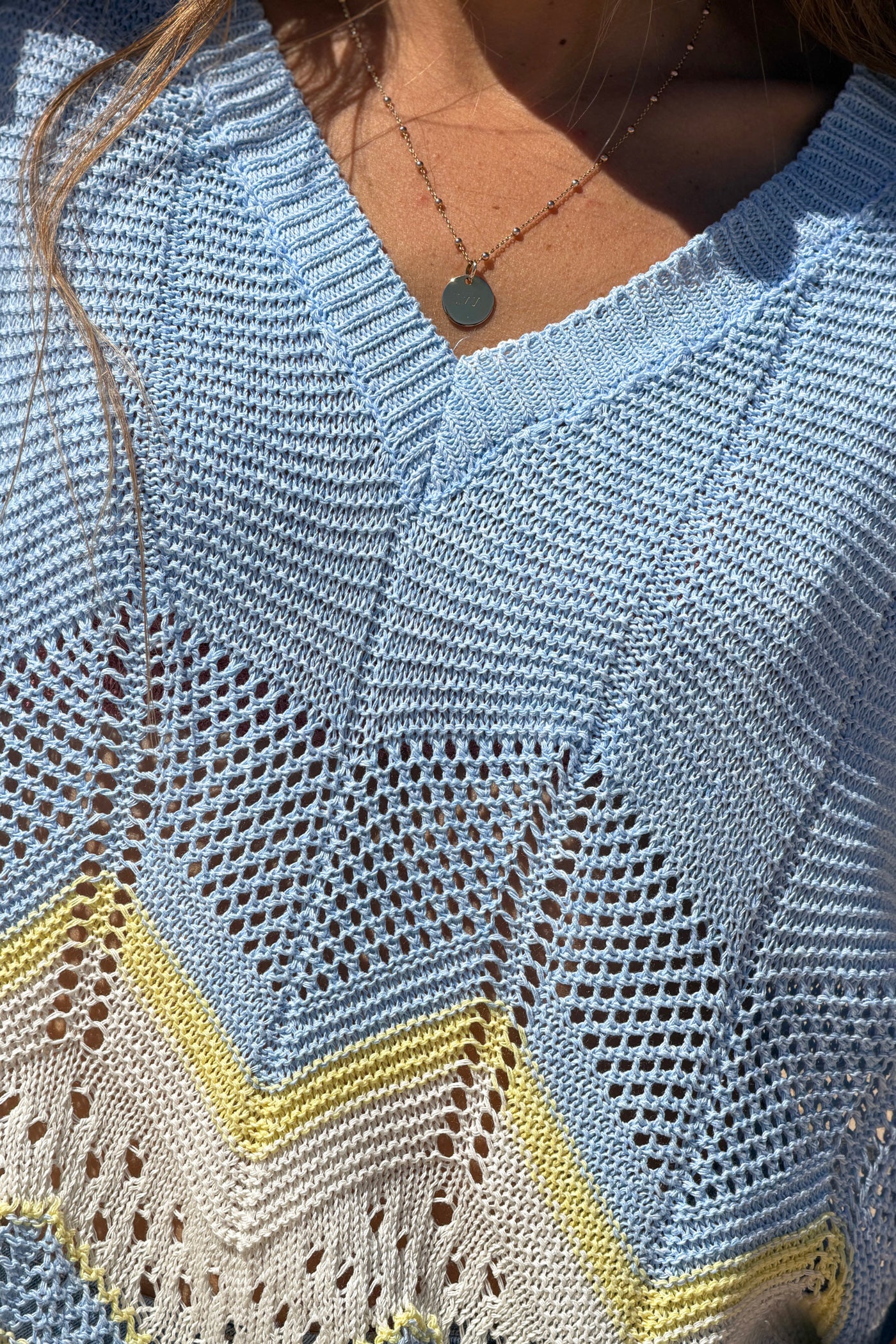 Light Blue Blanket Knit Dolman Sweater