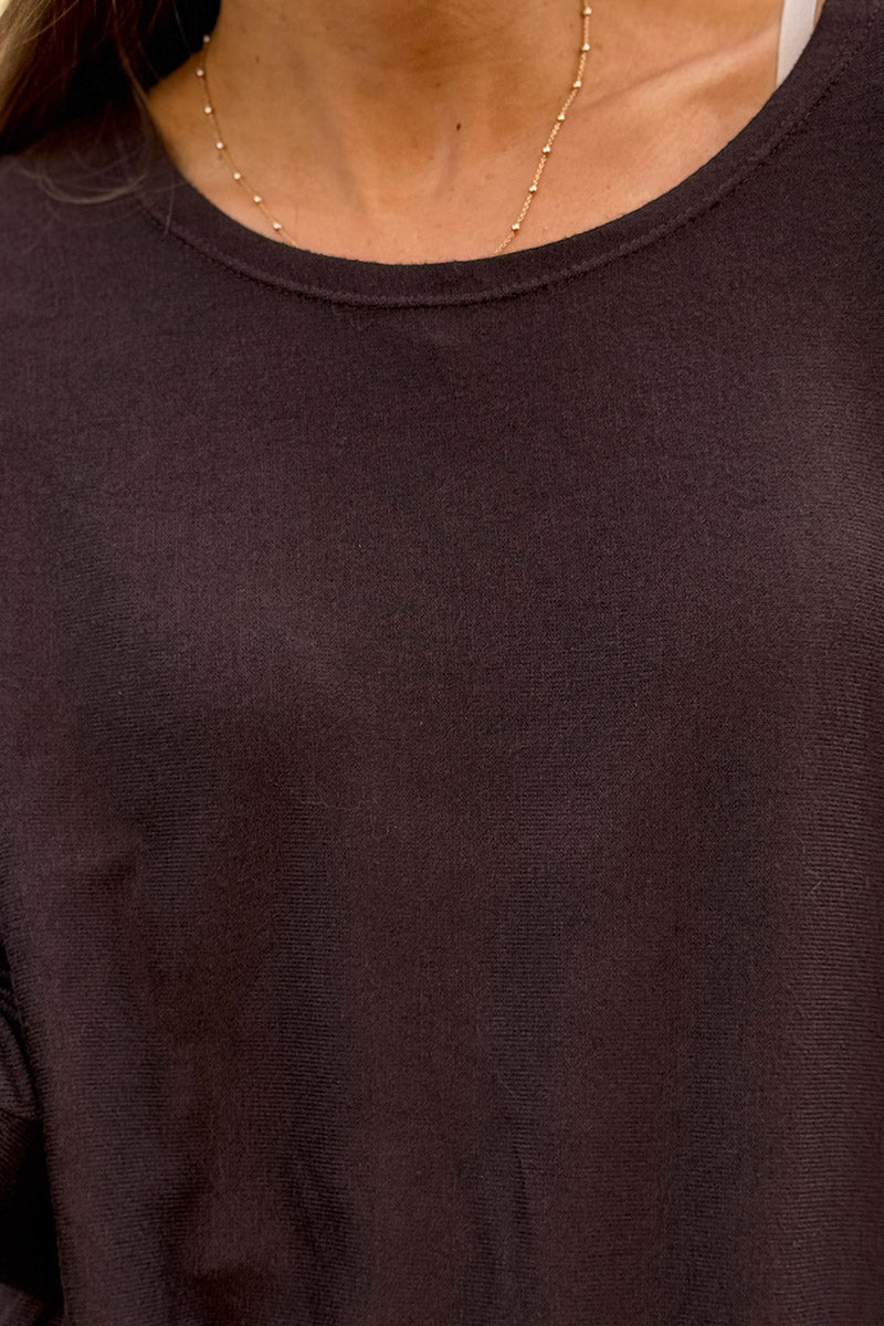 Brown Chocolate Oversized Batwing Sweater