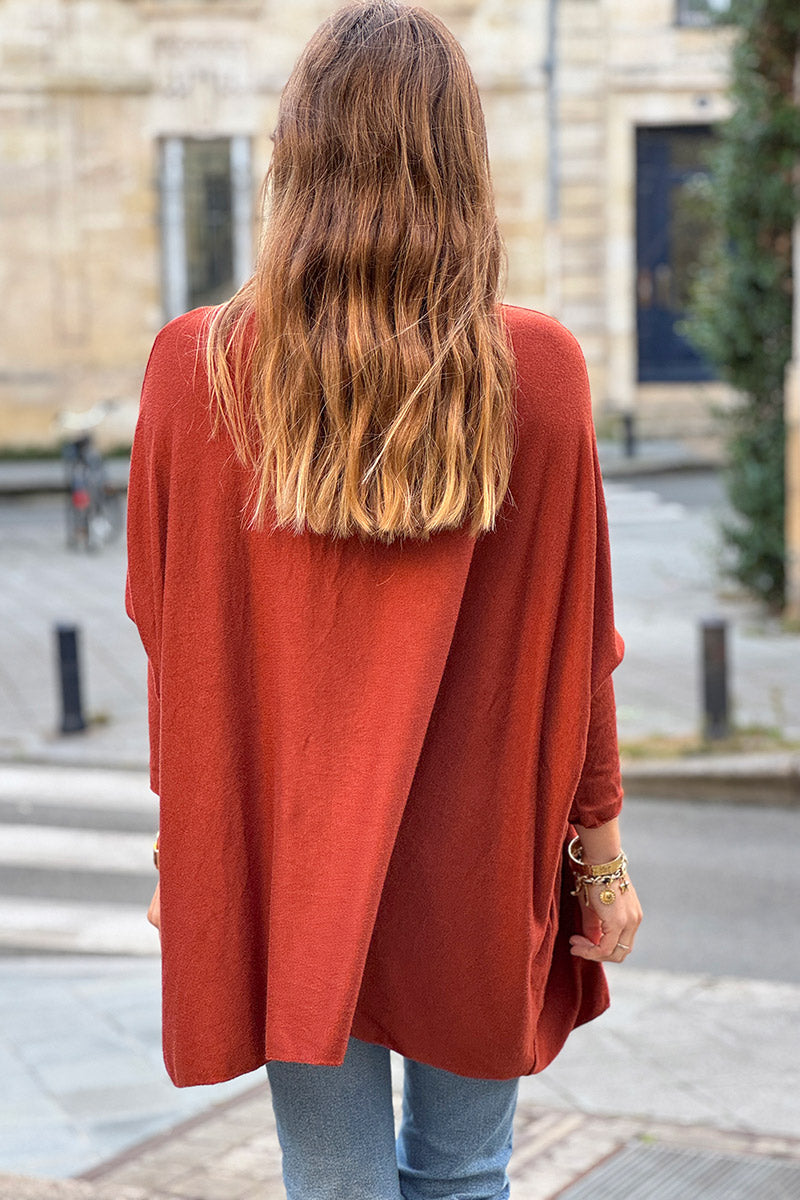 Pumpkin Oversized Batwing Jumper