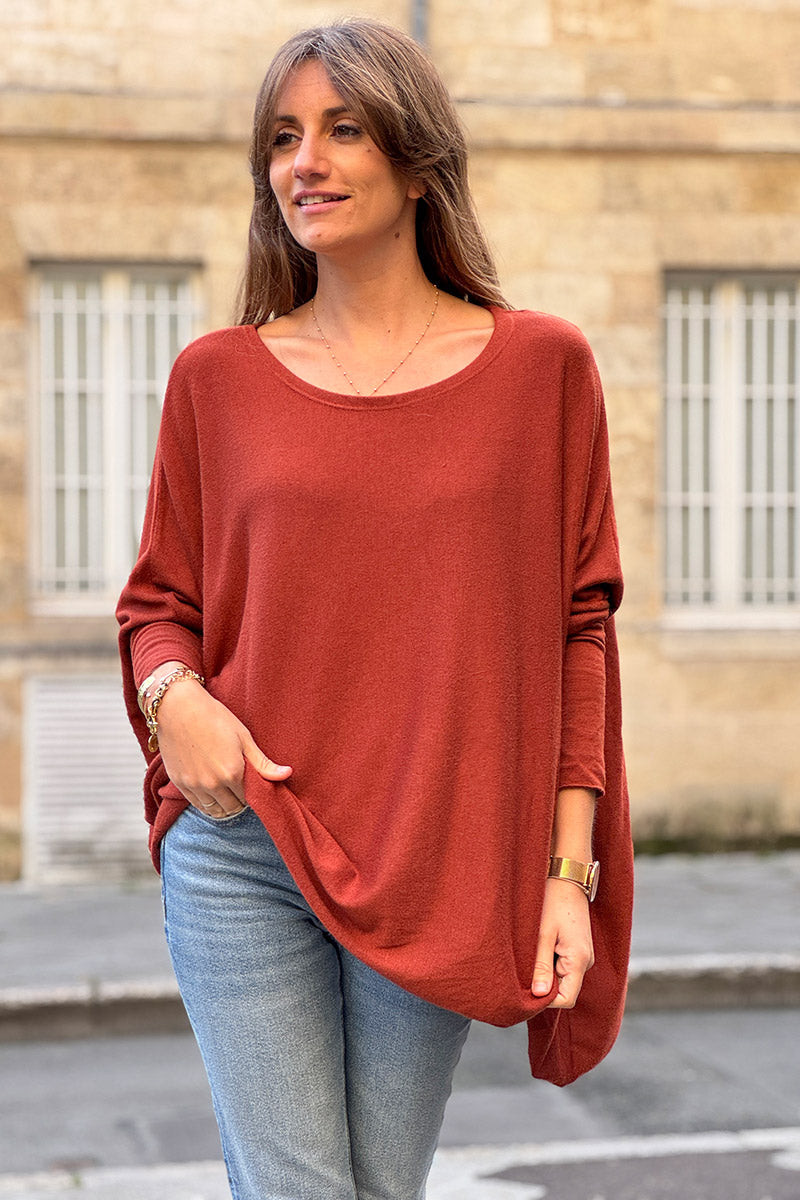 Pumpkin Oversized Batwing Jumper