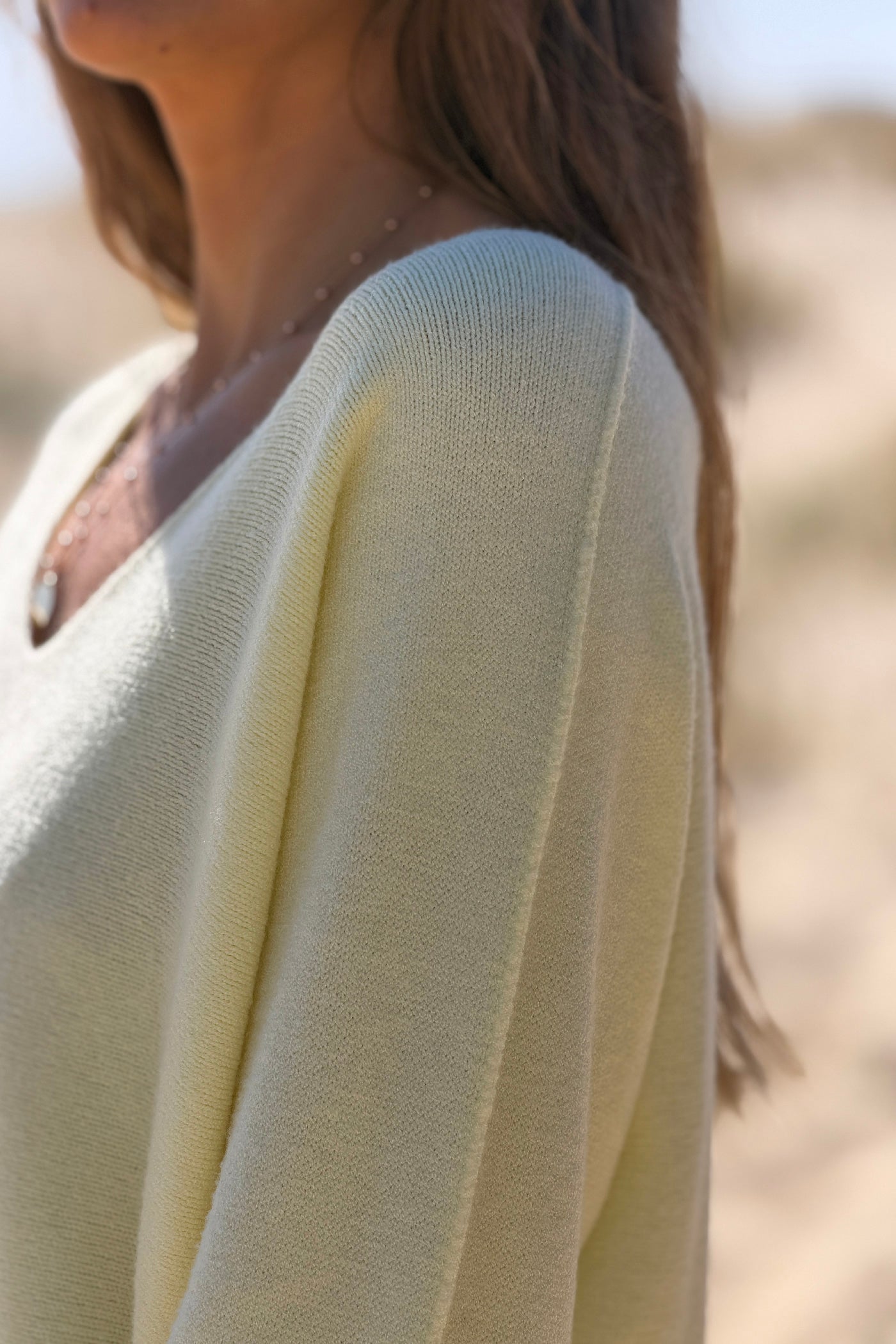 Butter Yellow Coastal Knit Long-Sleeve Top