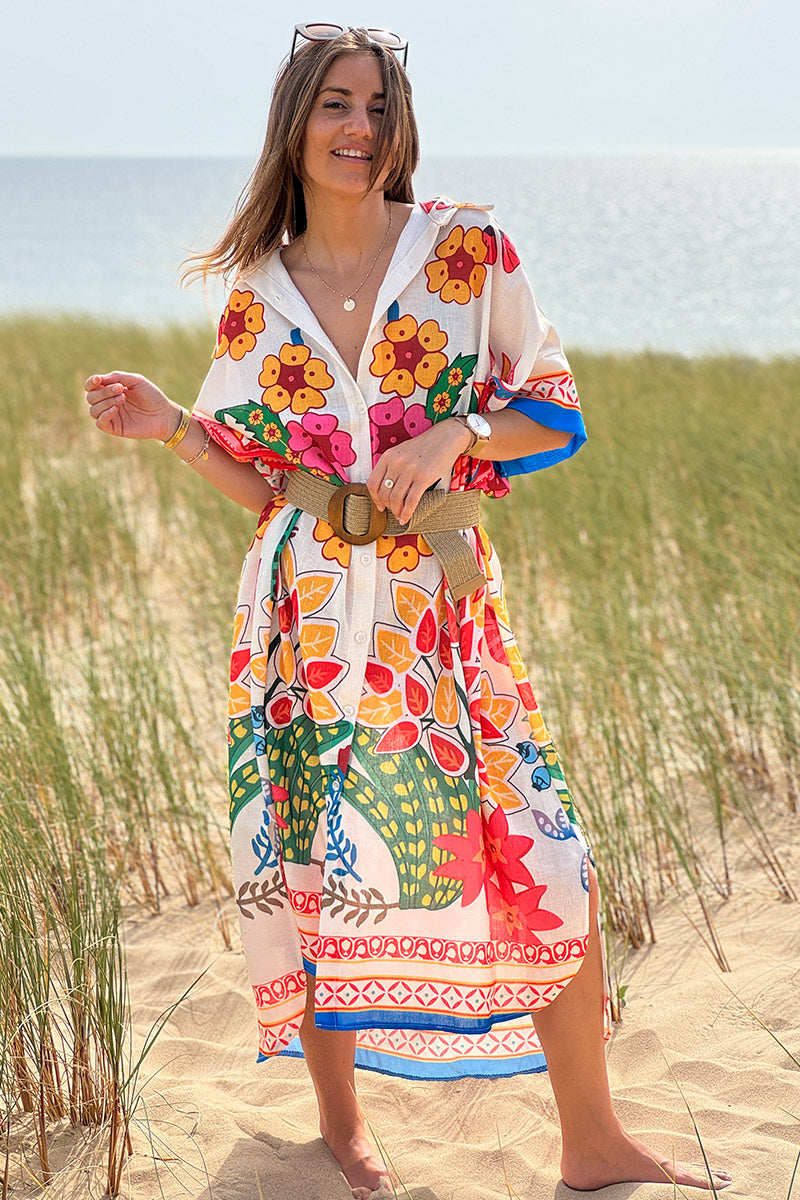 Camisero Largo Vestido Camisero Blanco Con Chaleco Vestido