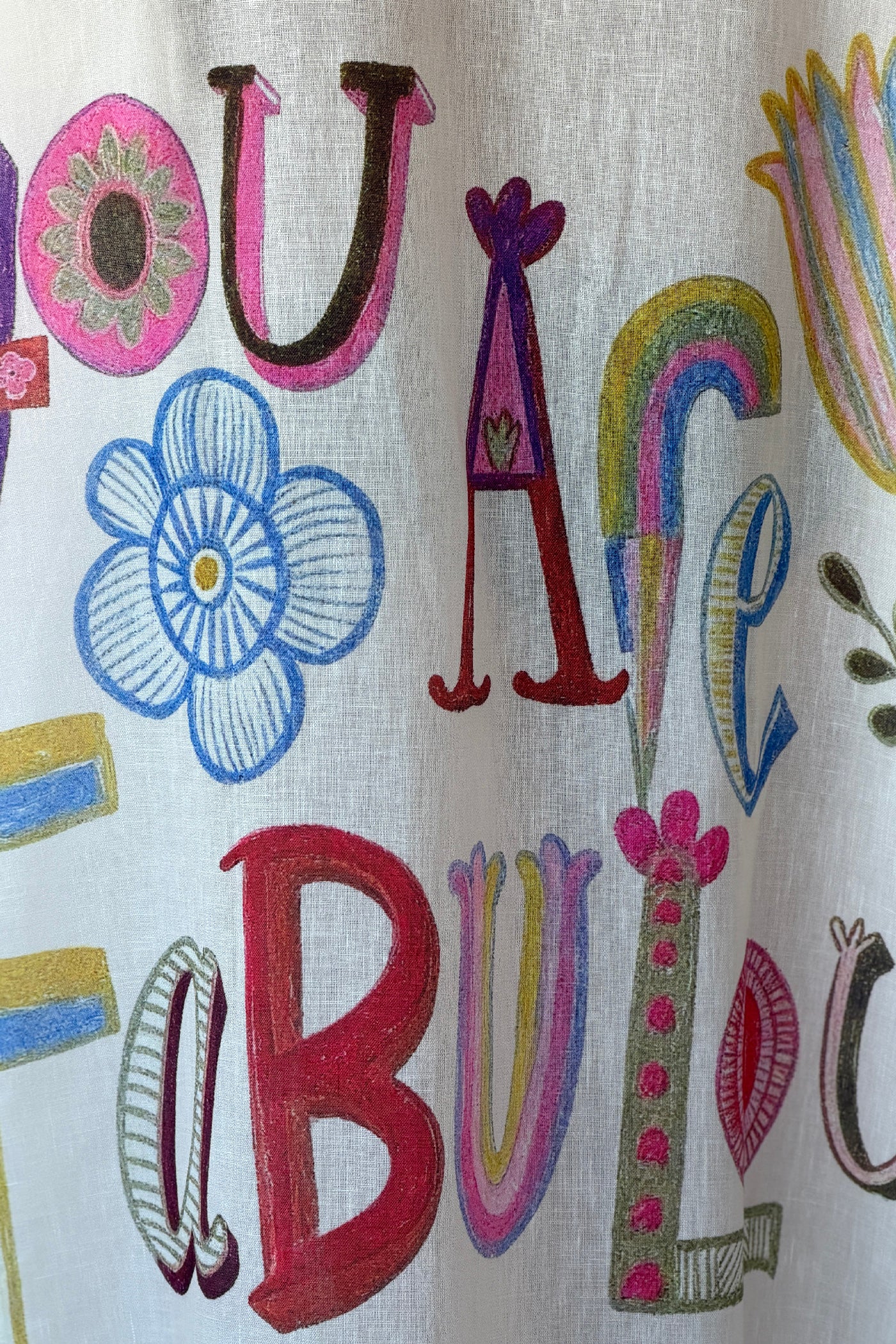 Robe chemise longue et large en coton imprimé sunset tropical