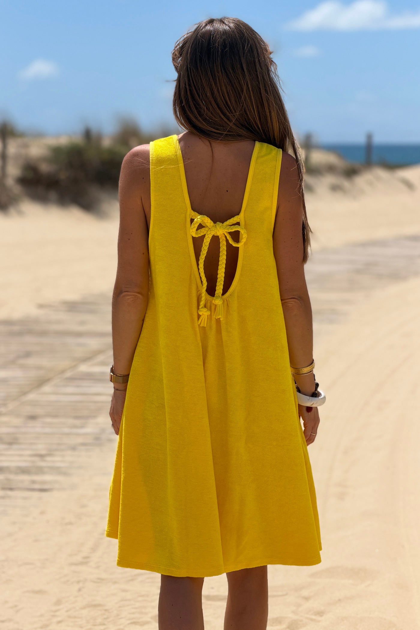 Yellow Micro Terry Swim Cover