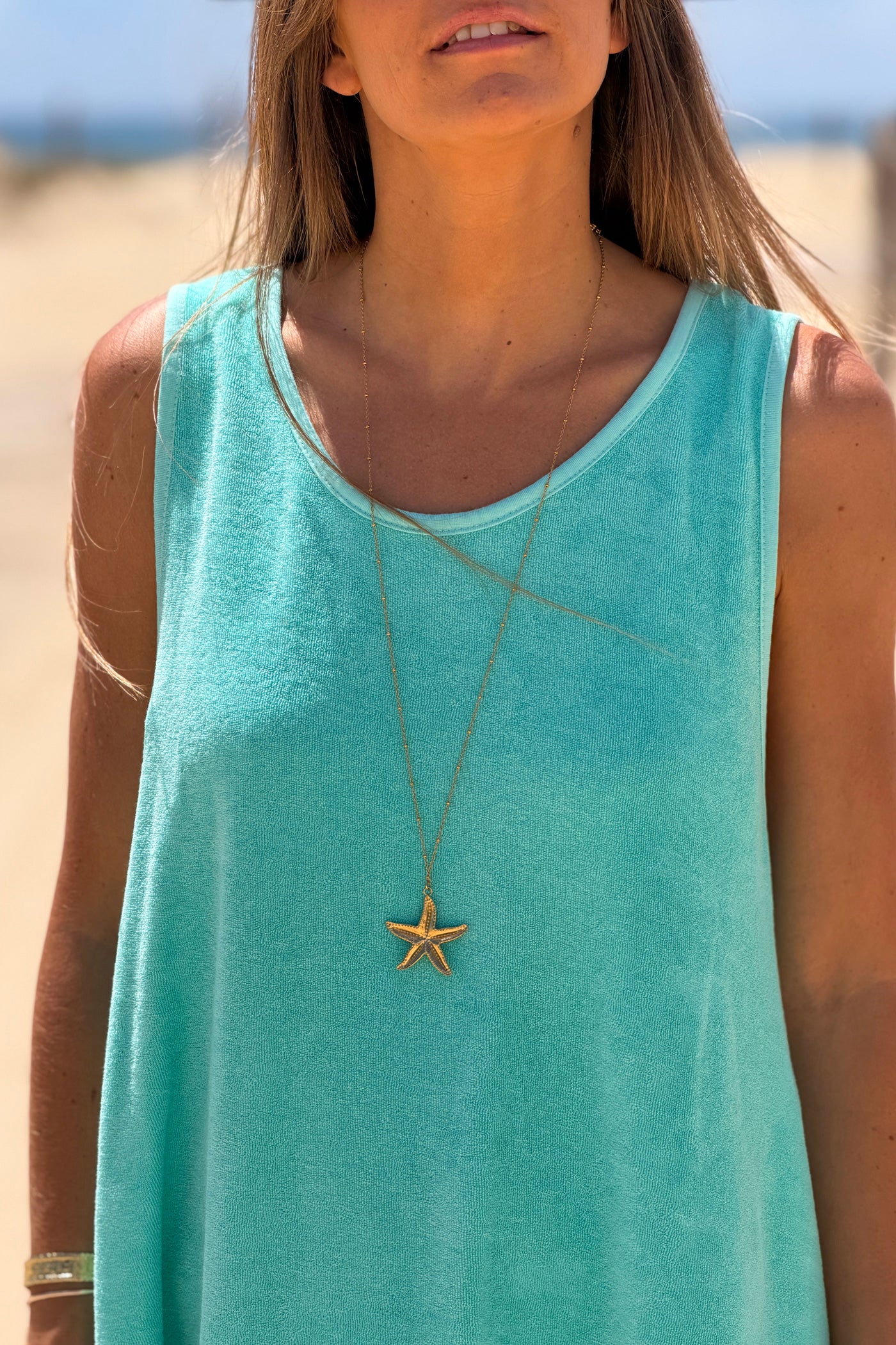 Turquoise Micro Terry Swim Cover