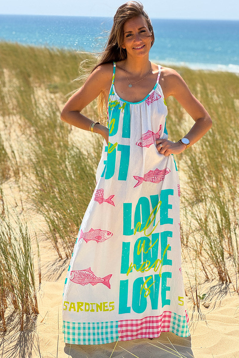 White “All We Need is Love” Maxi Dress