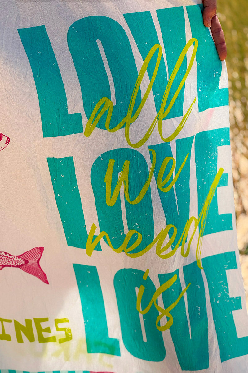 White “All We Need is Love” Maxi Dress