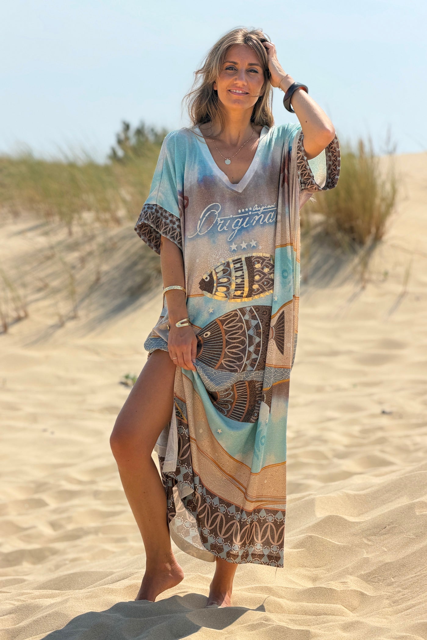 blue maxi dress beach Light Undersea Dreams Glitter Knit Navy Blue Satin Halter 2CD51 Size:Medium-43-TagM
