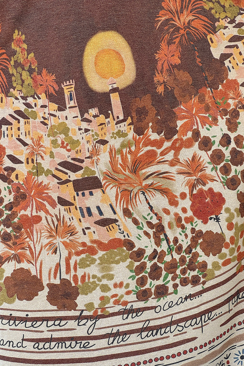 Chocolate Moroccan Sunset Maxi Dress
