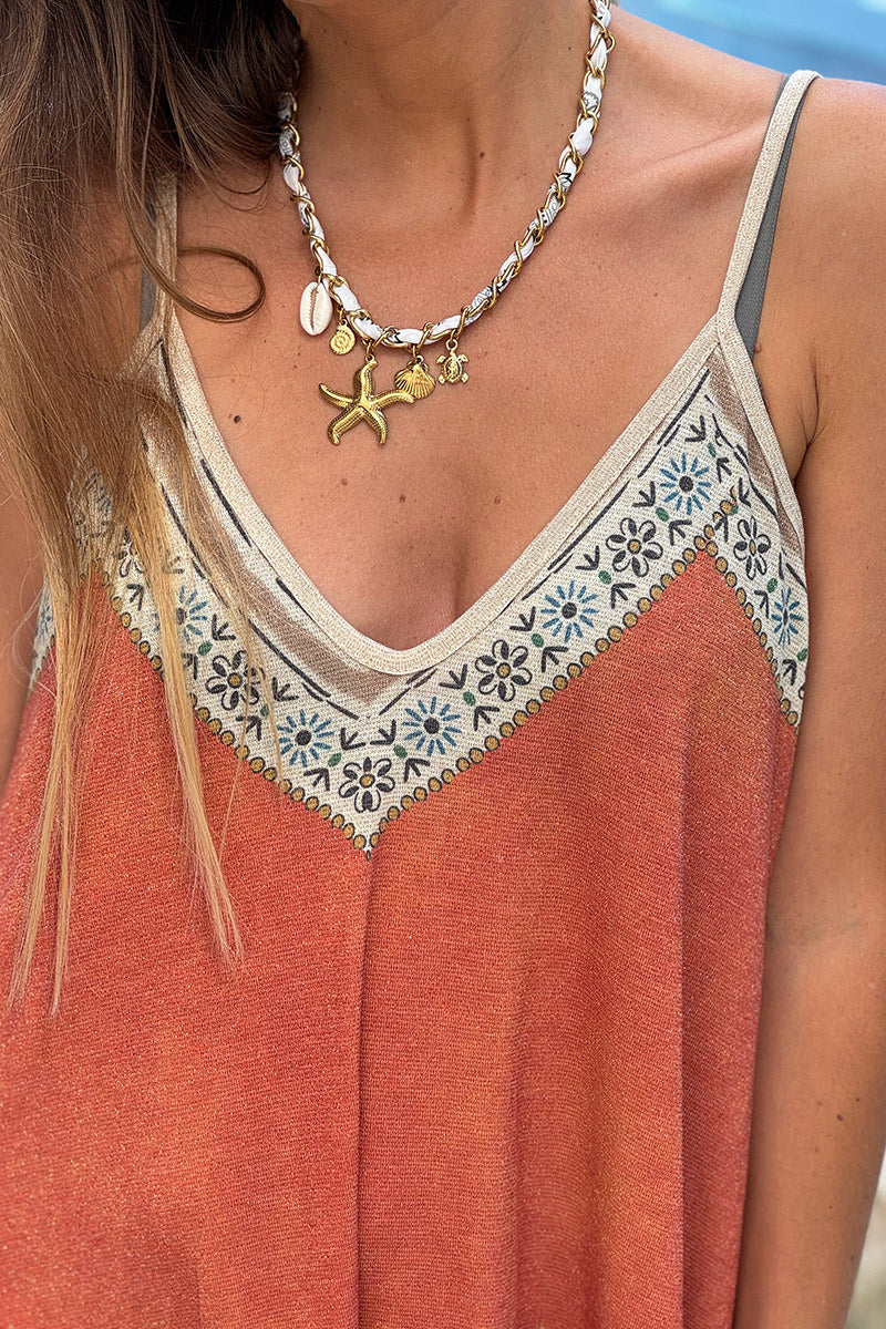 Orange Moroccan Sunset Maxi Dress
