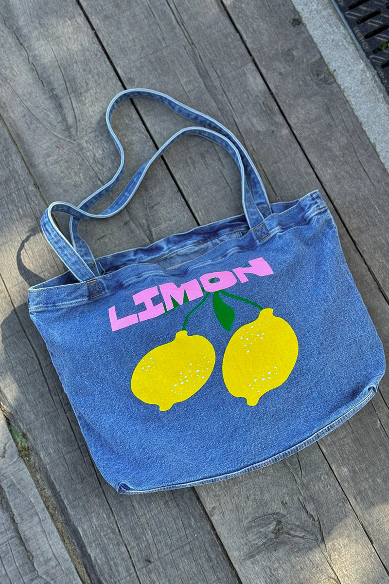 Medium Denim Limon Tote
