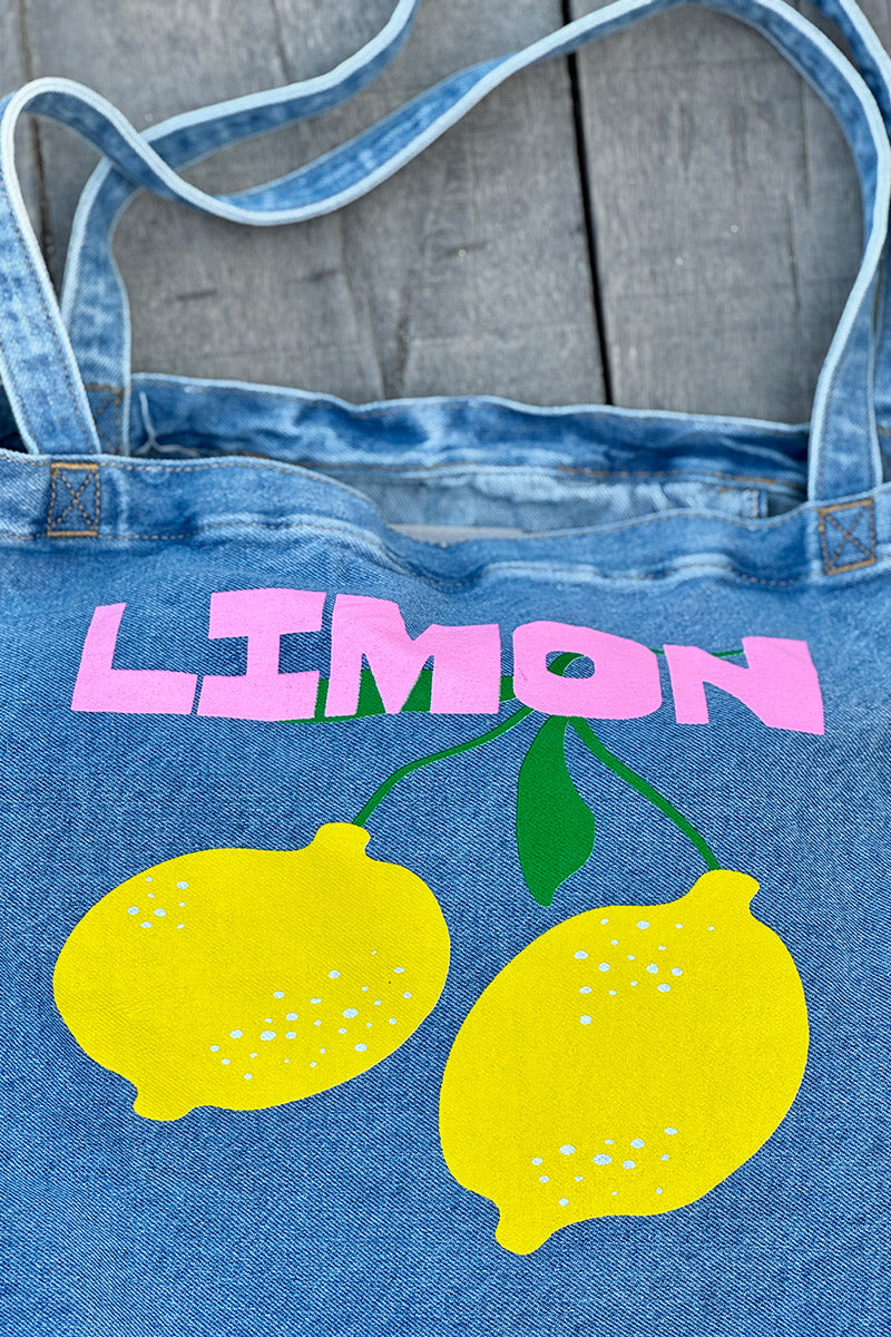 Medium Denim Limon Tote
