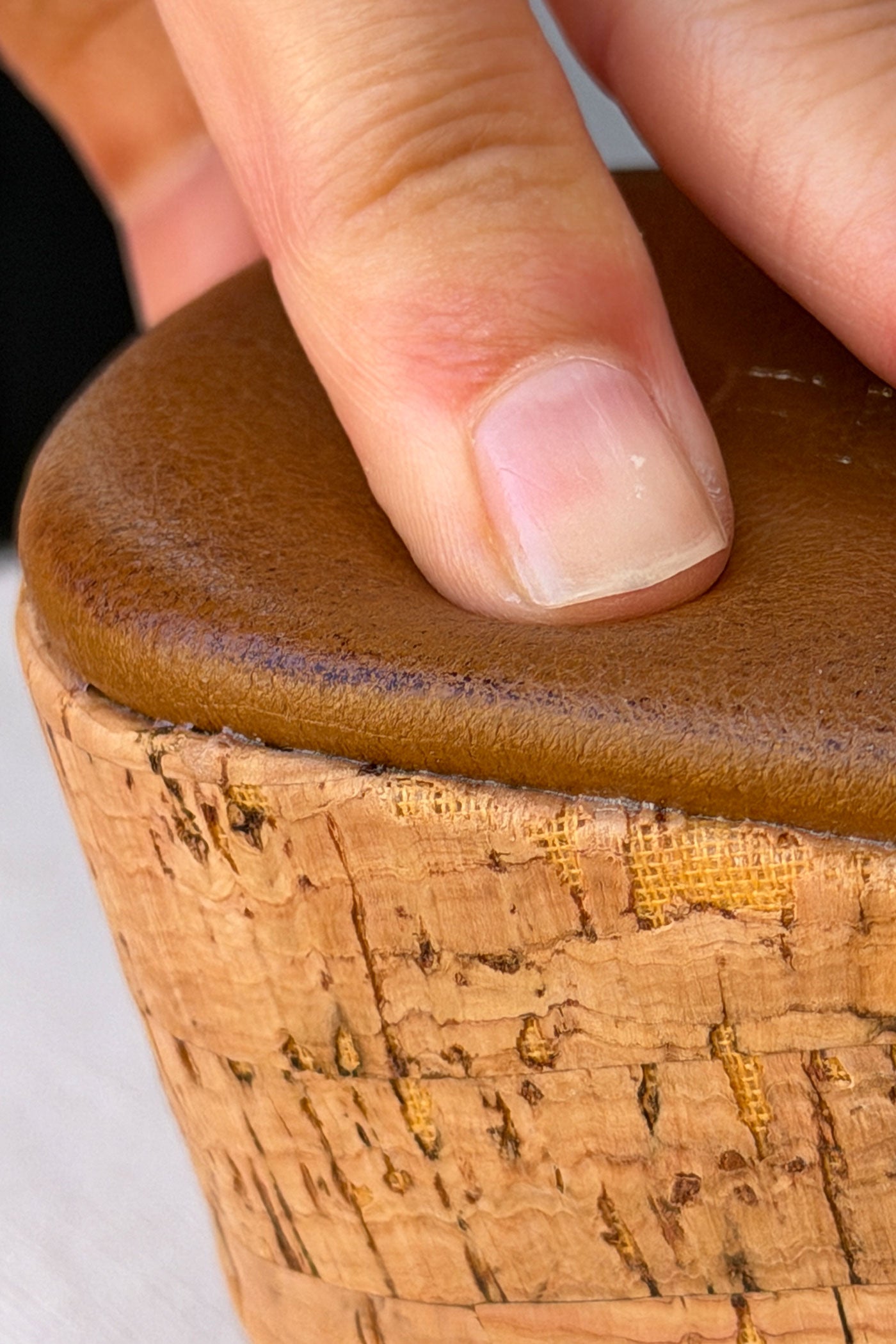 Cream Raffia Strap Cork-Wrapped Platform Sandals