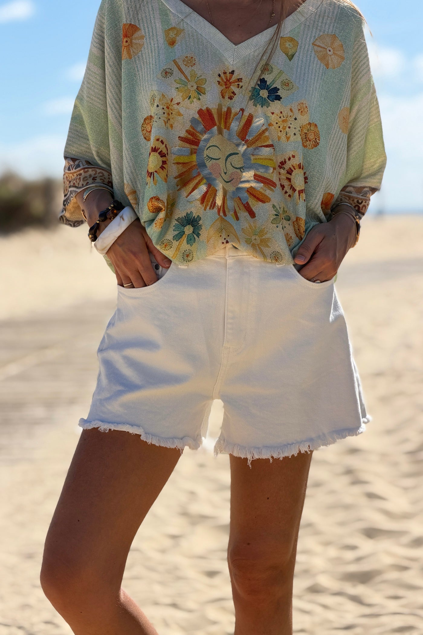 Olive Denim Cutoff Shorts