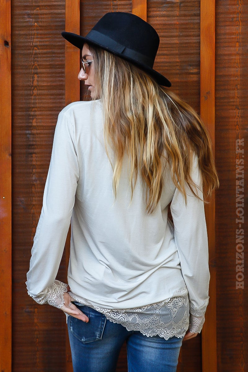 Sous-pull-crème-manches-longues-dentelle-top-femme