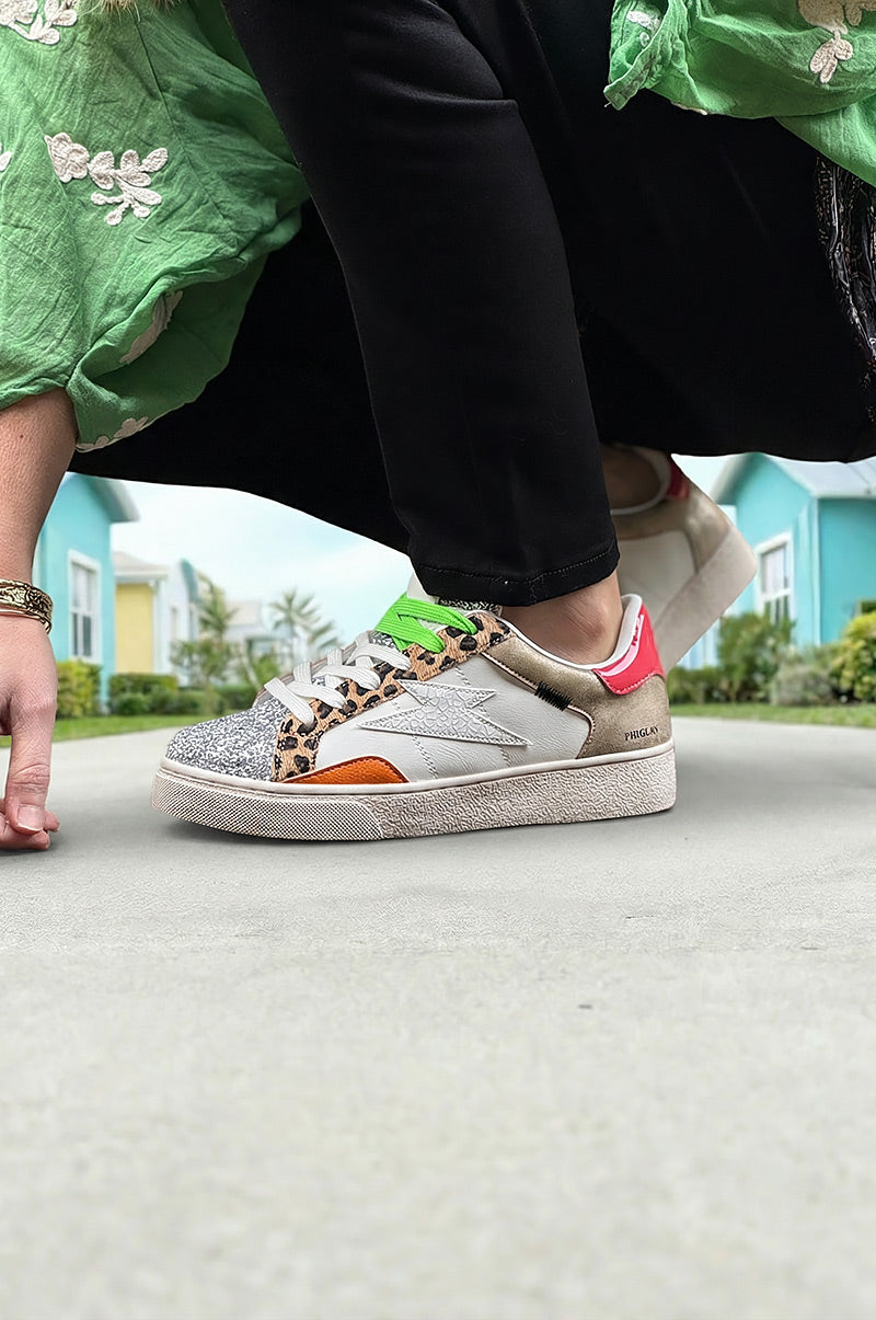 Leopard Eclectic Patchwork Trainers