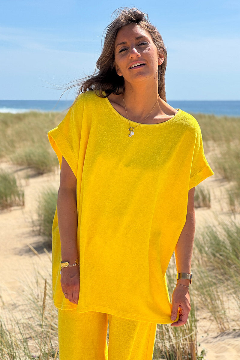Yellow Terry Cloth Blouse