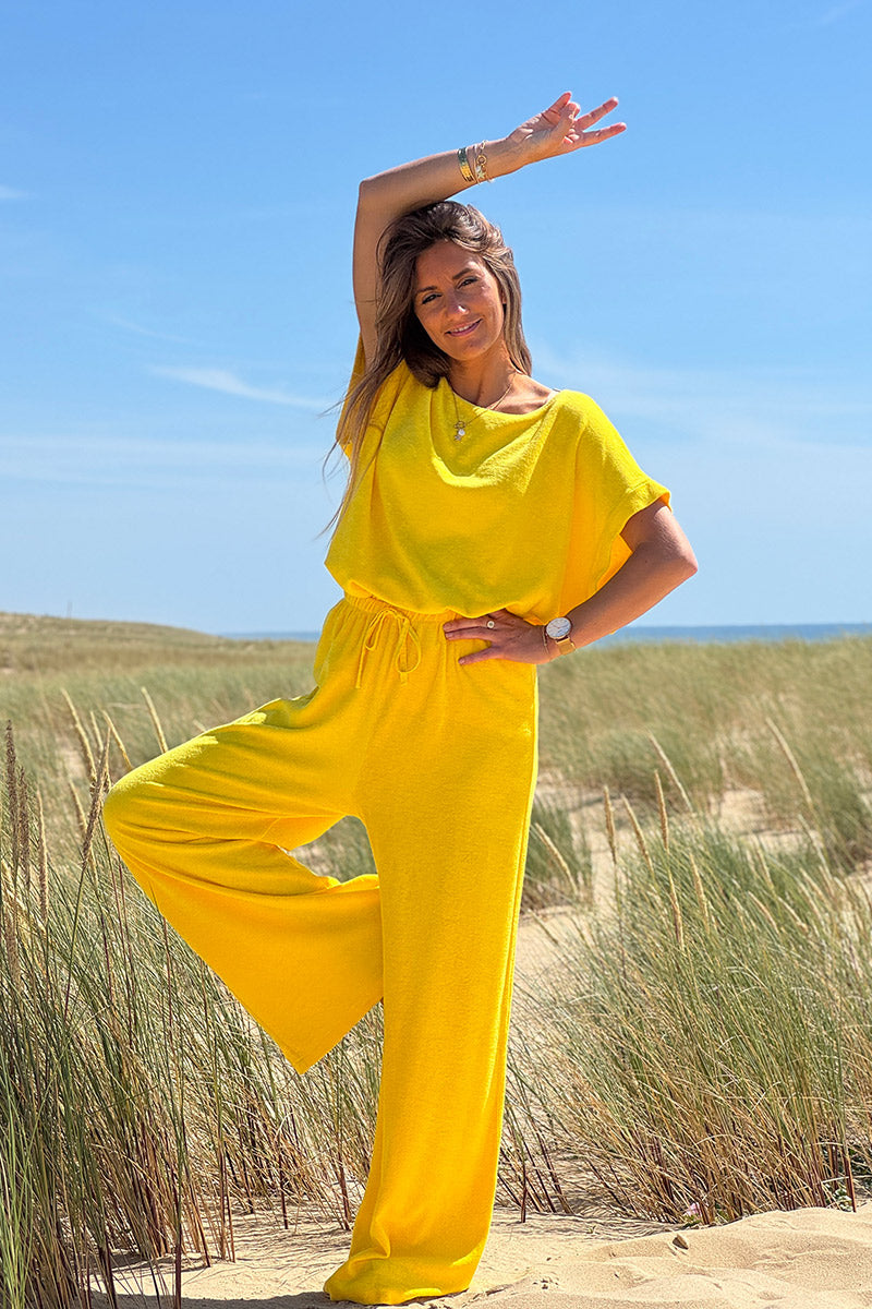 Yellow Terry Cloth Blouse