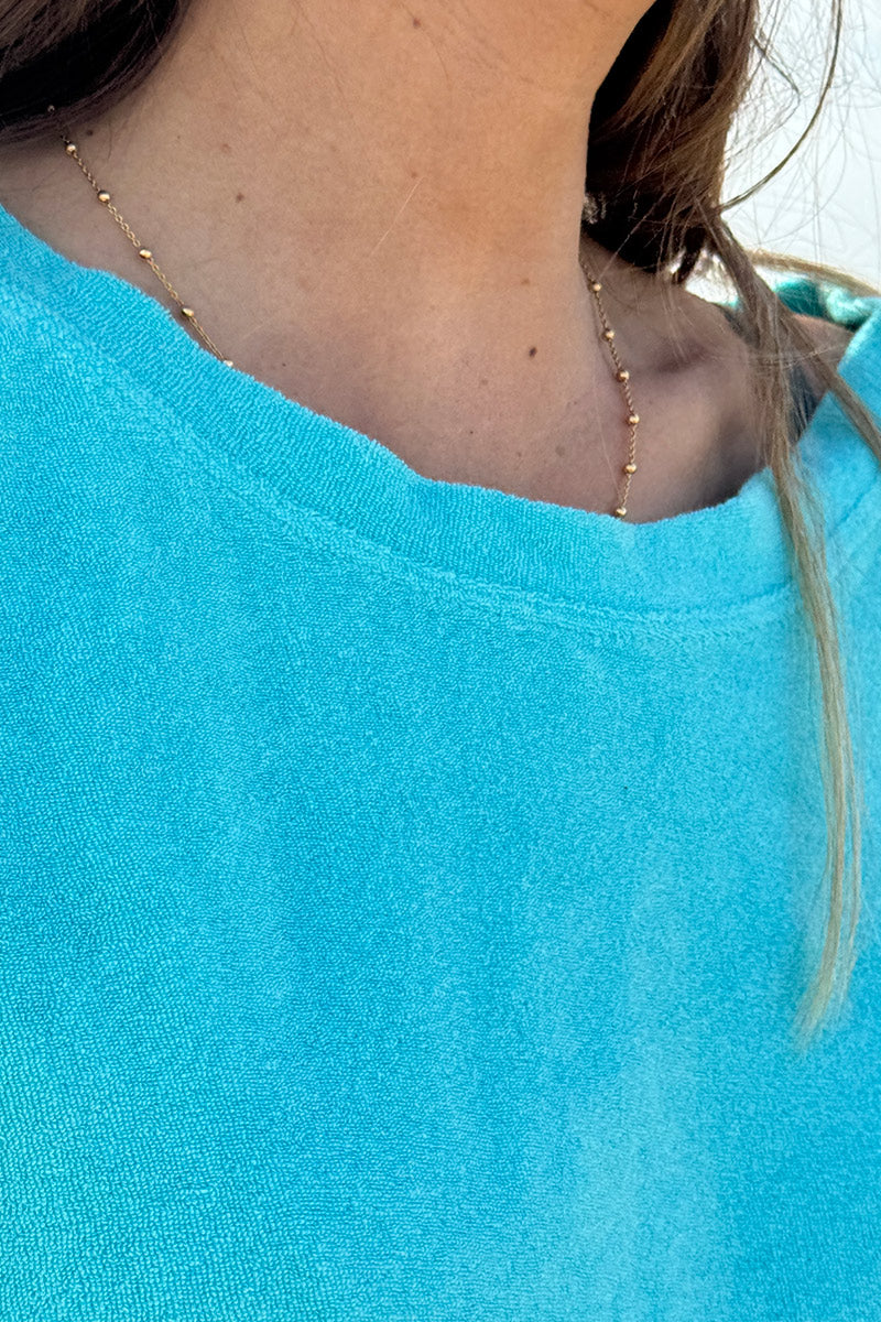 Teal Terry Cloth Tee