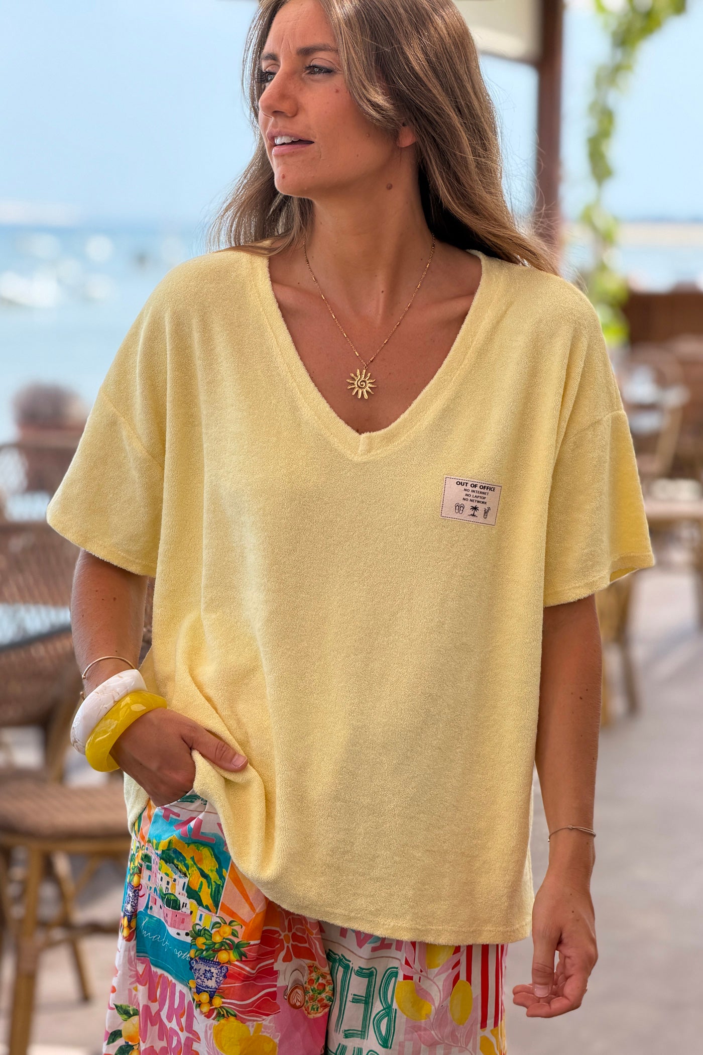 Butter “Out of Office” Terry Swim Cover