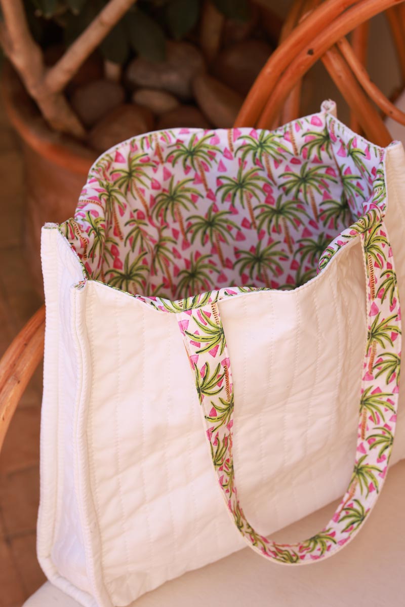 Off White More Amor Por Favor Reversible Travel Tote