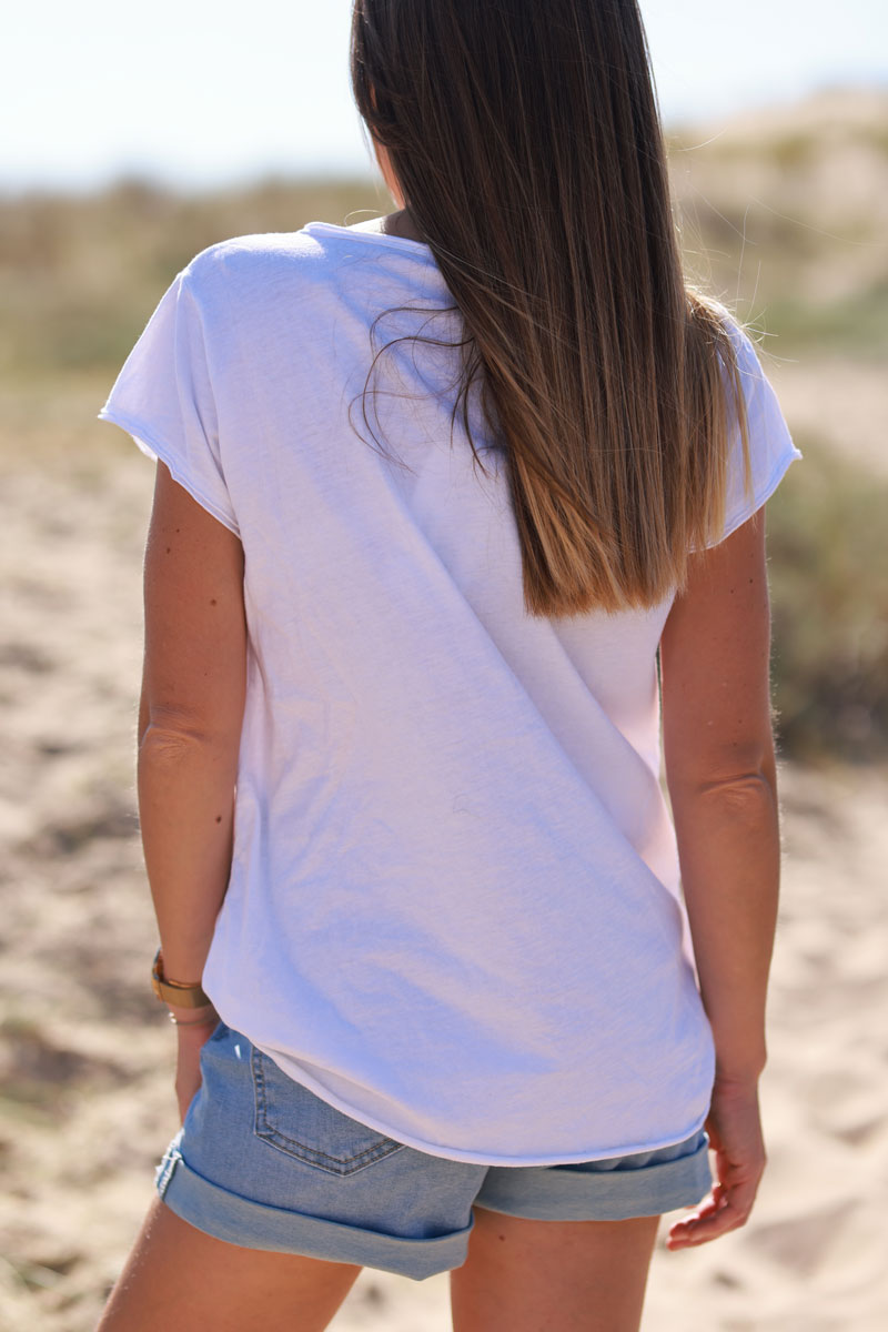 Blue “Amour” Collegiate Tee