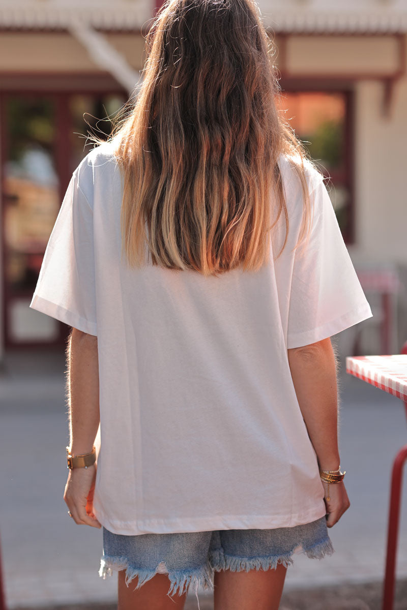 White Capri Lobster Tee