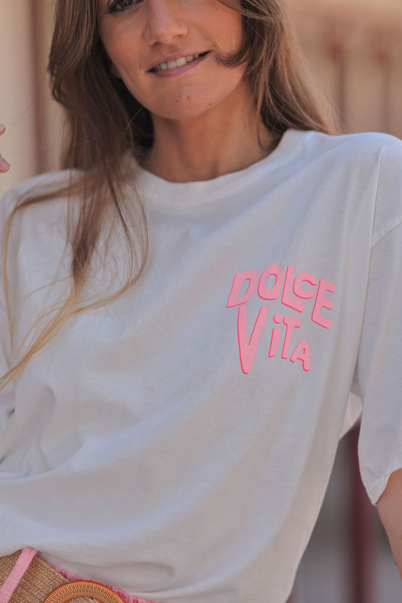 White “Dolce Vita” Tee
