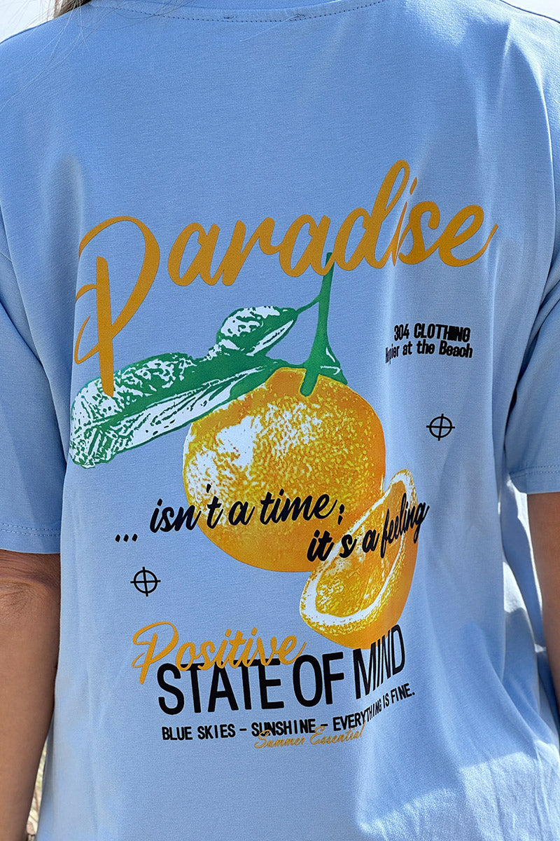Blue Citrus Paradise Jersey Tee
