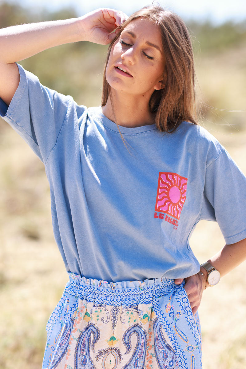 Blue Le Soleil Jersey Tee