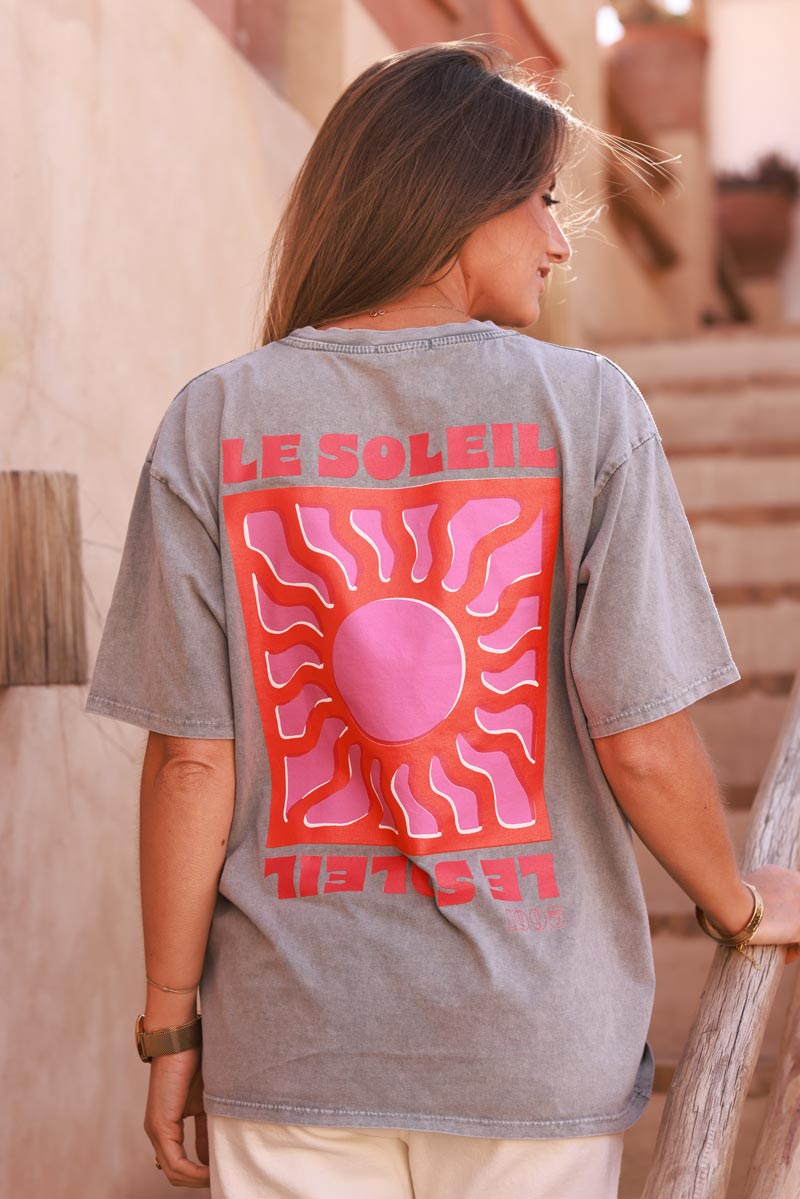 Grey Le Soleil Jersey Tee