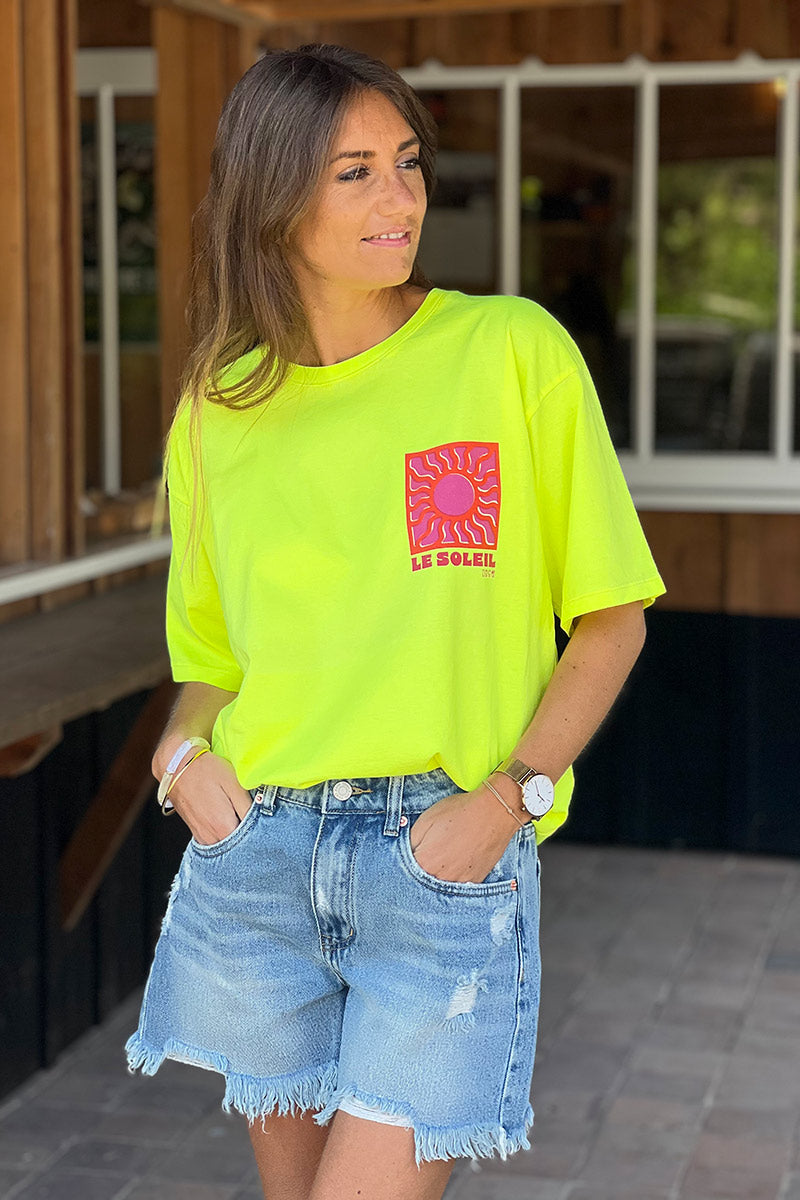 Lime Green Le Soleil Jersey Tee