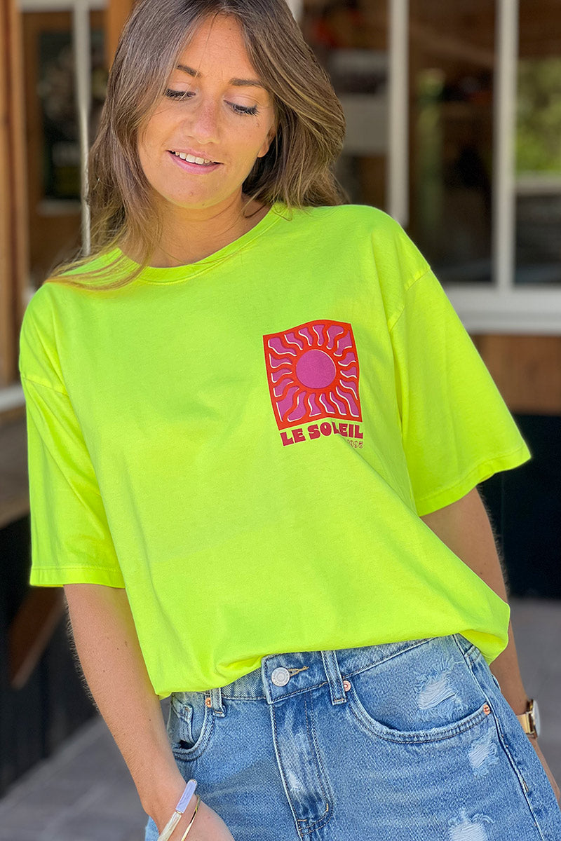 Lime Green Le Soleil Jersey Tee