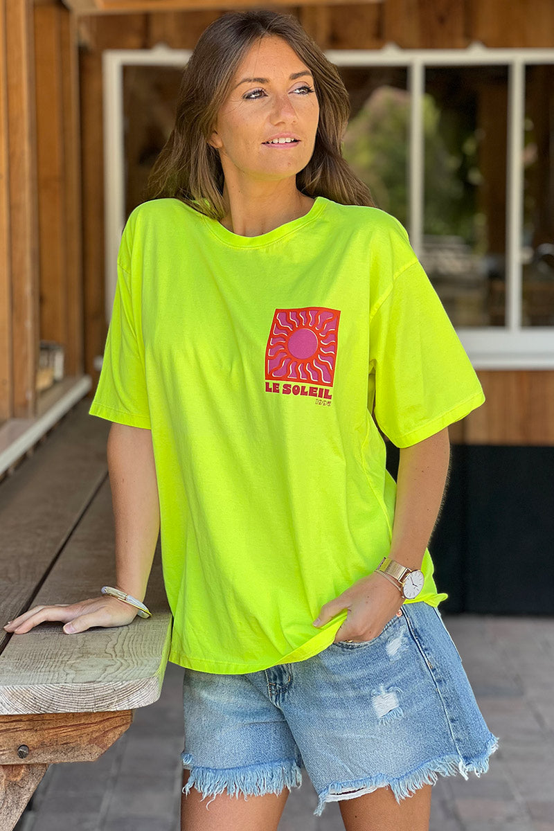 Lime Green Le Soleil Jersey Tee