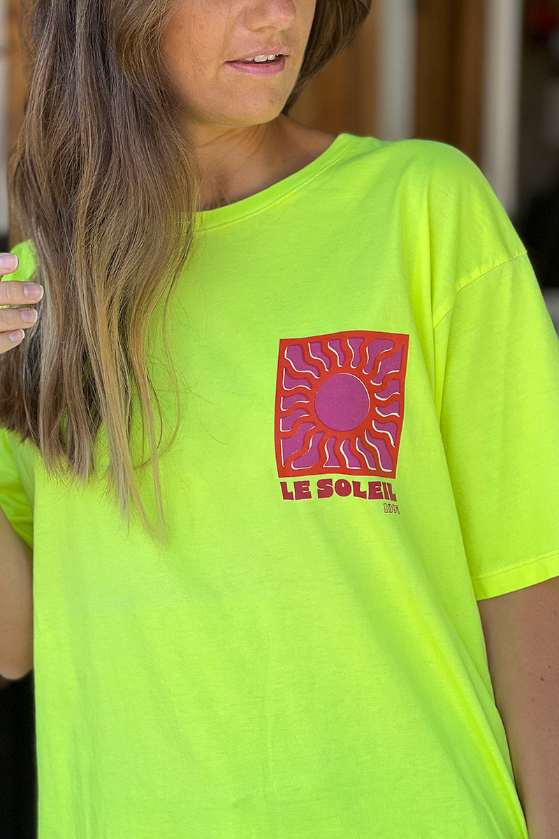 Lime Green Le Soleil Jersey Tee