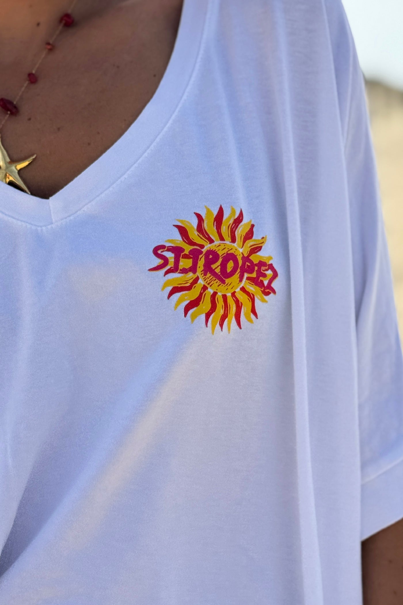 White St. Tropez Sun Vintage T-Shirt