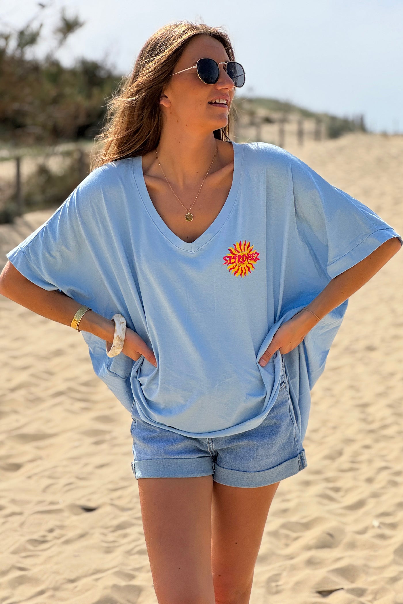 Blue St. Tropez Sun Vintage T-Shirt