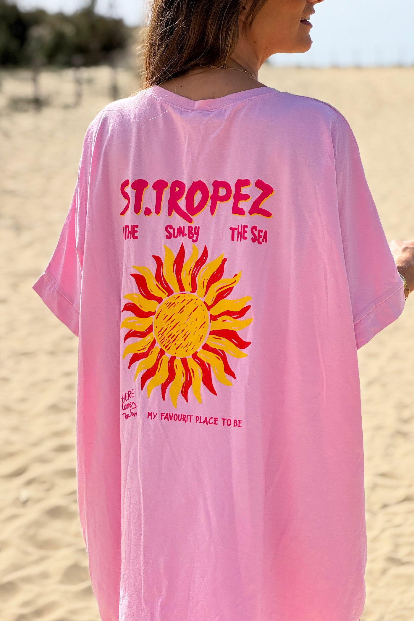 Pink St. Tropez Sun Vintage T-Shirt