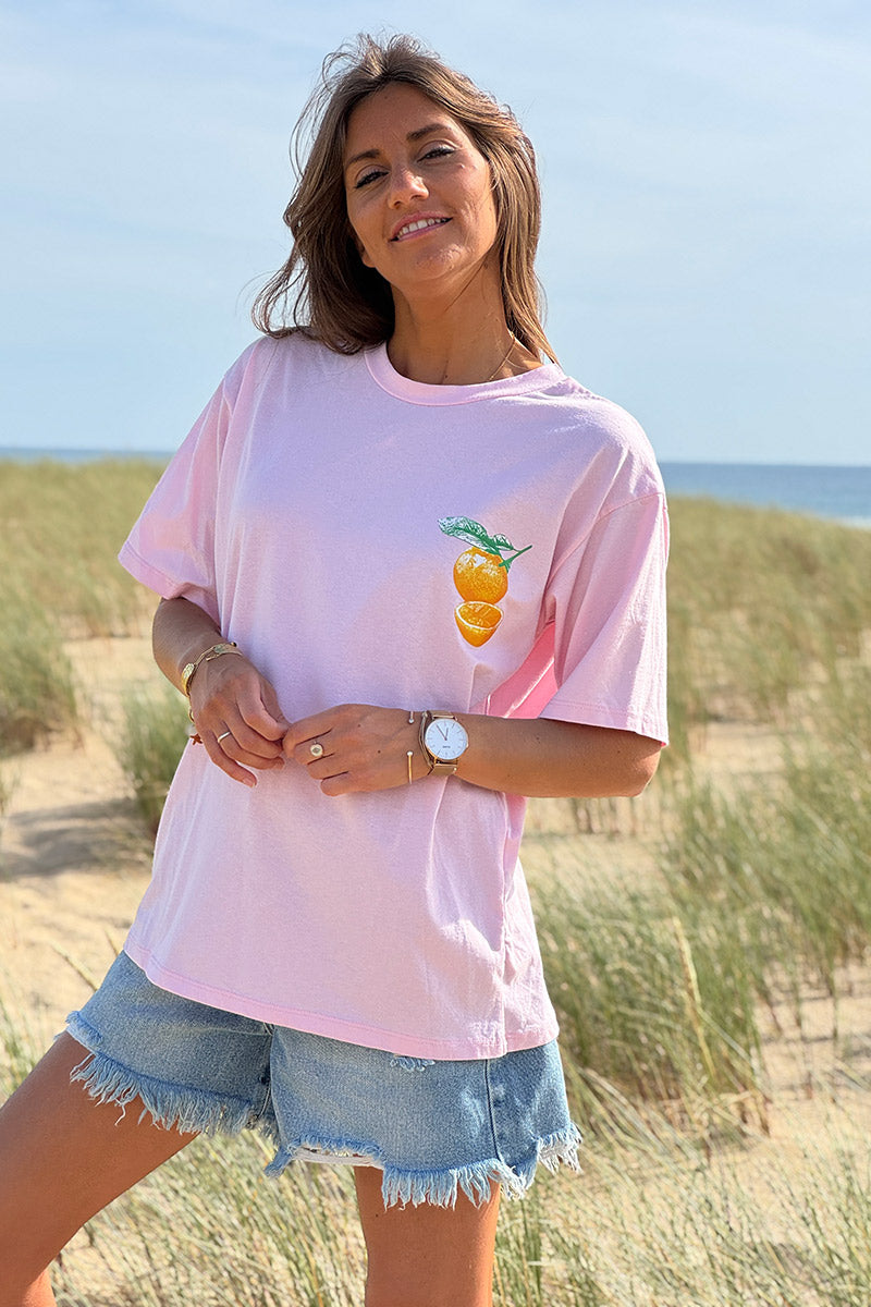 Pink Citrus Paradise Jersey Tee