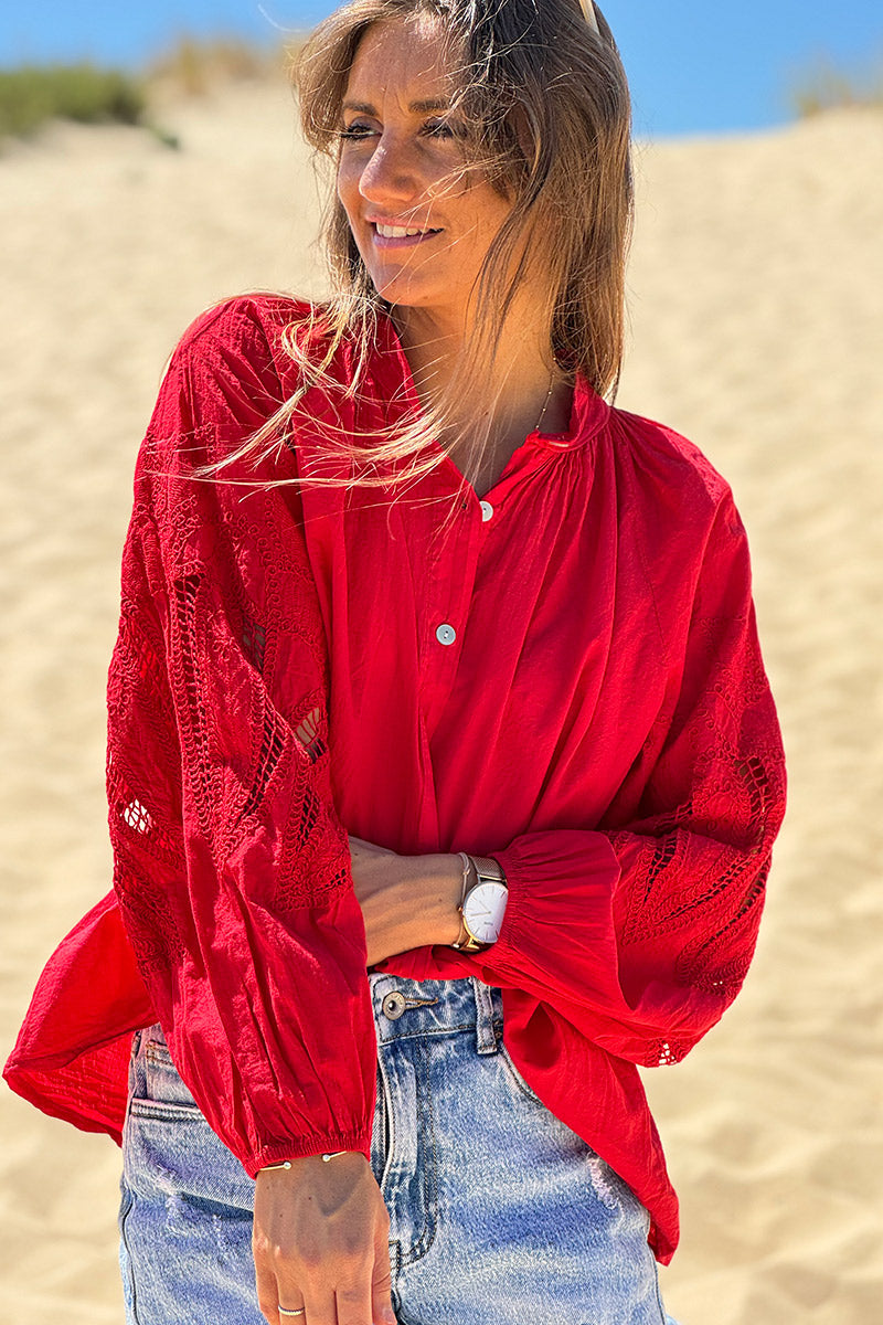Tunique Femme Piment Rouge Taille XL - Couleur Beige Occasion Très Bon état
