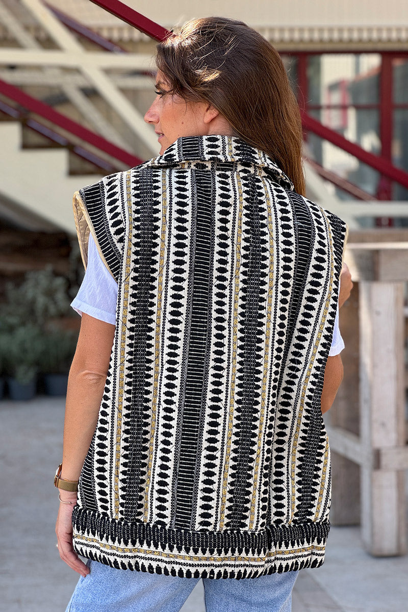 Black Tapestry Vest