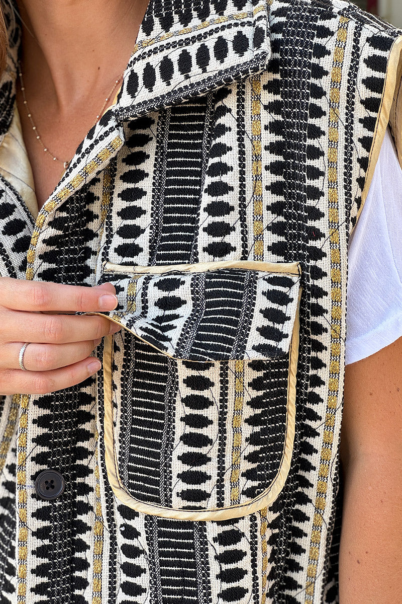 Black Tapestry Vest