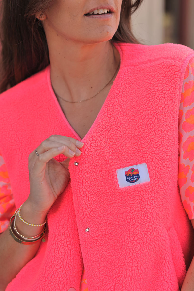Hot Pink Fleece Gilet