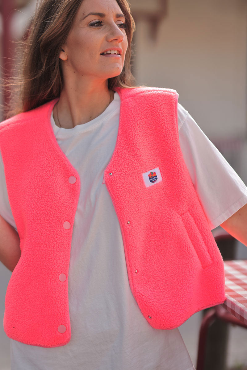 Hot Pink Fleece Gilet