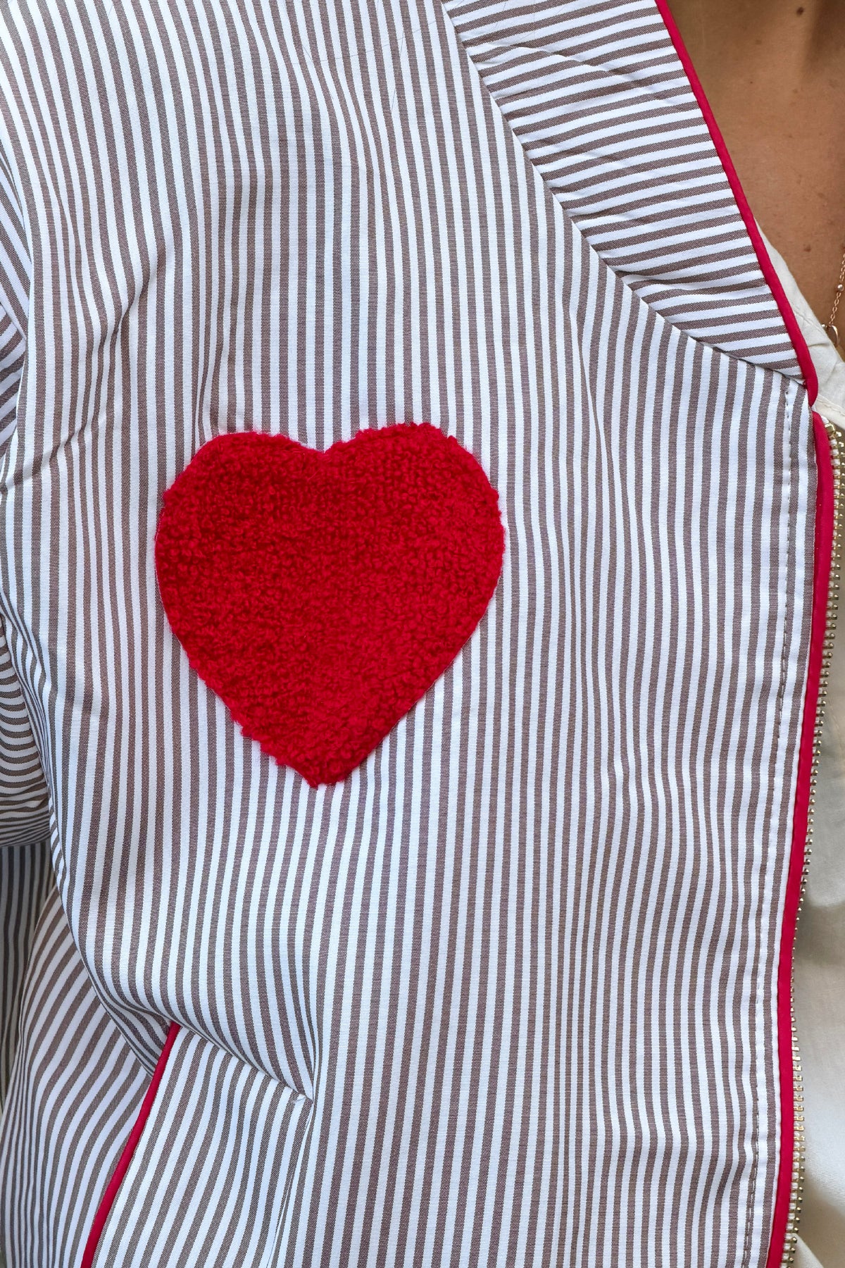 Taupe Pinstripe Heartbreaker Jacket